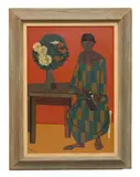 Robert Gwathmey, Field Flowers, Screenprint on canvas