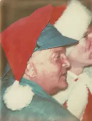 Brigid Berlin, Truman Capote and Andy Warhol Dressed for Christmas (profile view), 1978, Chromogenic print; framed