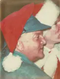Brigid Berlin, Truman Capote and Andy Warhol Dressed for Christmas (profile view), 1978, Chromogenic print; framed