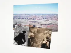 Mark Klett and Byron Wolfe, 'Man Peering Into Space', 2008, Inkjet print; signed in pencil by both Klett and Wolfe