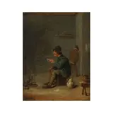 Manière de David II Teniers, Le fumeur, oil on panel