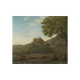 Claude Gellée dit Le Lorrain, Paysage avec Sainte Famille et Saint Jean-Baptiste, oil on copper