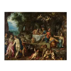 Hendrick van Balen the Elder, Le festin des dieux, oil on copper