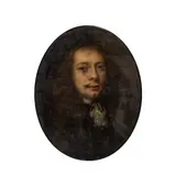 Portrait d'un gentilhomme by XVIIIe siècle Ecole française, oil on copper, oval, sold Mar 2024