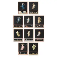 Michelangelo Maestri, Figures allégoriques à l'antique, a set of 10, gouache on paper