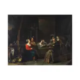 Simon de Vos, Scène galante dans une taverne, oil on panel