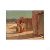 Ecole orientaliste, Jeune enfant dans le désert, oil on panel