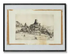 Subiaco by Job Nixon, Drypoint, 1926, on J Whatman handmade paper wove, sold Dec 2023