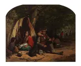 James Curnock, Gipsy encampment, oil on canvas