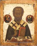 Icon on the Saint Nicholas, Russia, in style of 16-17th century
