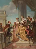 Alfred Rankley, The gift, oil on canvas