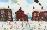 Simeon Stafford, Xmas Day, oil on board
