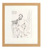 Pablo Picasso, Portrait of Léon Tolstoi, from La Guerre et la Paix (Mourlot 287; Cramer books 76), Transfer lithograph in black, 1956, on thin wove paper