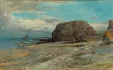 John Smart, Rsa, Rsw, Rba, Drying the nets, oil on canvas