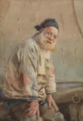 William John Wainwright, Rws, Rba, A rest between, watercolour and scratching out, over traces of pencil