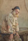 William John Wainwright, Rws, Rba, A rest between, watercolour and scratching out, over traces of pencil