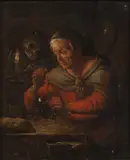 Mattheus van Helmont, The Miser and Death, oil on panel