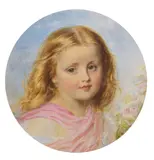 R.S.M. Edward Tayler, Portrait of a young girl, watercolour