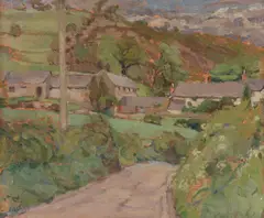 Diana Maxwell Armfield R.A., Country Lane, Tyfos, oil on canvas, laid on board