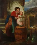 Playtime by English School, oil on canvas, offered Apr 2024