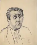 Otto Dix, Portrait I.B. Neumann, 1922, Bleistift auf Papier