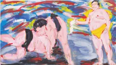 Salomé, SUMO-ZEREMONIE, 1982, Acryl auf Leinwand