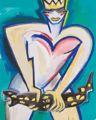 Elvira Bach, SCHLANGENKÖNIGIN, 1984, Acryl auf Leinwand