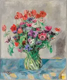 Hans Purrmann, Anemonenstilleben, Um 1930, Öl auf Leinwand