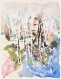 Georg Baselitz, Ohne Titel (20.I.2010), 2010, Aquarell, Deckweiß und Tusche auf Papier
