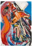 Walter Stöhrer, Familientage, 1977, Mischtechnik mit Collage auf Leinwand