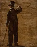 Johan Christian Clausen Dahl, Rückenfigurstudie (Portrait des Kronprinzen Christian Frederik von Dänemark in Neapel?)