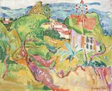 Oskar Moll, Landschaft bei Ajaccio (Landschaft auf Korsika), 1912, Öl auf Leinwand