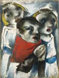 Werner Scholz, Firmlinge, 1935, Öl auf Pappe