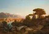 Louis Gurlitt, Ansicht des Guadagna-Tals bei Palermo, 1854, Öl auf Leinwand