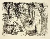 Teestunde by Ernst Ludwig Kirchner, 1912, Lithographie auf gestrichenem Papier, sold Jun 2010