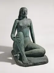 Sitzende by Heinrich Kirchner, 1935, Bronze mit grüngrauer Patina. Höhe: 93 cm (36 ⅝ in.), sold Jun 2009