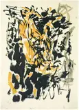 Georg Baselitz, Adler, 1974, Öl und blaue Tinte auf Papier
