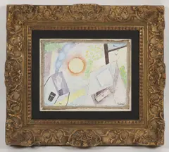 Viktor Pivovarov, Untitled, 1983, oil, tempera, canvas, paper