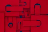 Jan Kaláb, Red Infinity, 2019, acrylic on canvas