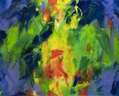 Matěj Olmer, Fractals of the Eden Garden, 2025, acryl, mixed media, canvas