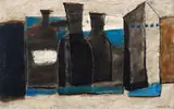 Armando Morales, Still Life with Blue Bottles, 1 (#110)