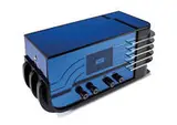 Walter Dorwin Teague, Sparton table radio, 1936-37, Blue-tinted mirror glass, metal, wood