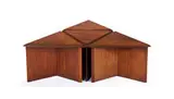 Frank Lloyd Wright, Triangular table/stools (4)