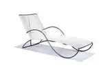 Walter Lamb, Chaise lounge, c. 1950, Tubular bronze with cotton yacht cord