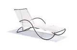 Walter Lamb, Chaise lounge, c. 1950, Tubular bronze with cotton yacht cord