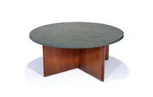 Coffee table by Frank Lloyd Wright, c. 1955, Mahogany, slate, sold Oct 2013