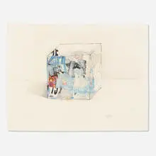 Cesar, Untitled (from the Bonjour Max Ernst portfolio), 1974, etching in colors