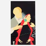Alex Katz, Red Grooms and Elizabeth Ross (from the Pas de Deux portfolio), 1993-94, screenprint in colors on Arches Cover