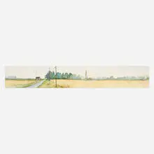 Robert Valdes, View from East Bridge, West Hampton Beach, 1988, watercolor on paper