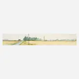 Robert Valdes, View from East Bridge, West Hampton Beach, 1988, watercolor on paper